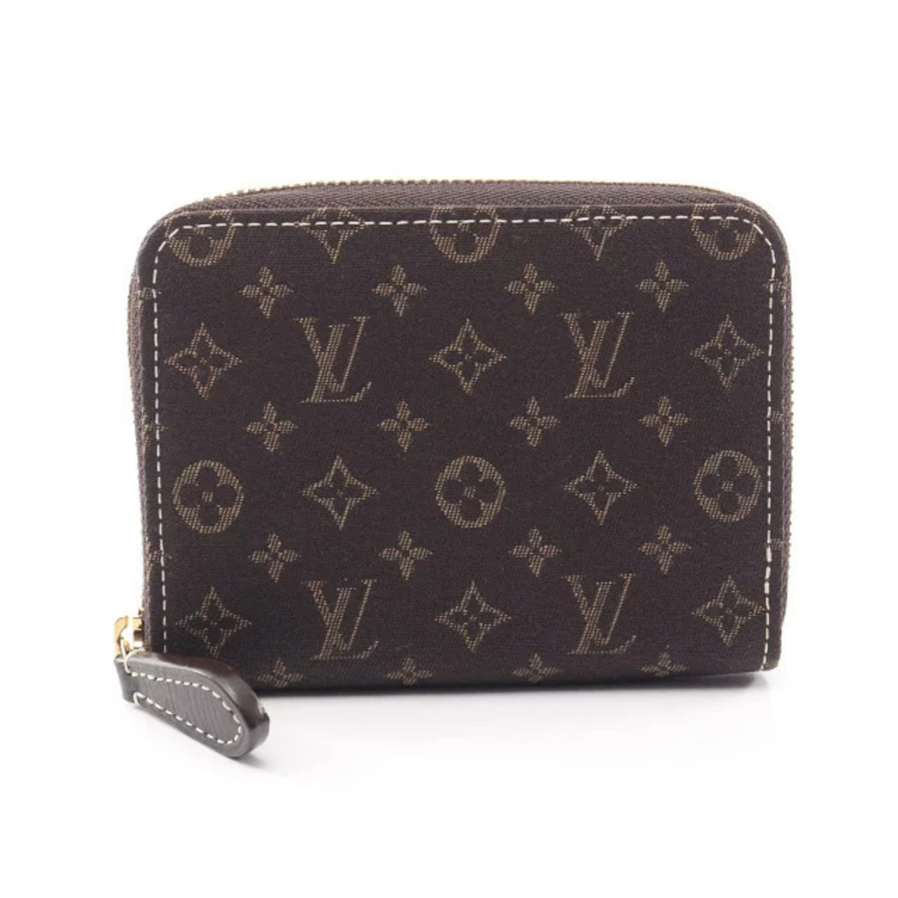 Louis Vuitton Zippy Wallet Coin Case Wallet Canvas Monogram Idylle Brown